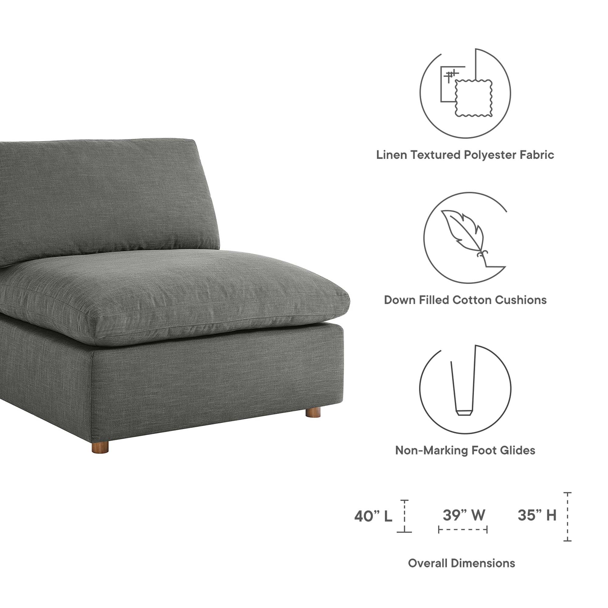 Commix Extra Large Sofa Sectional by Modway