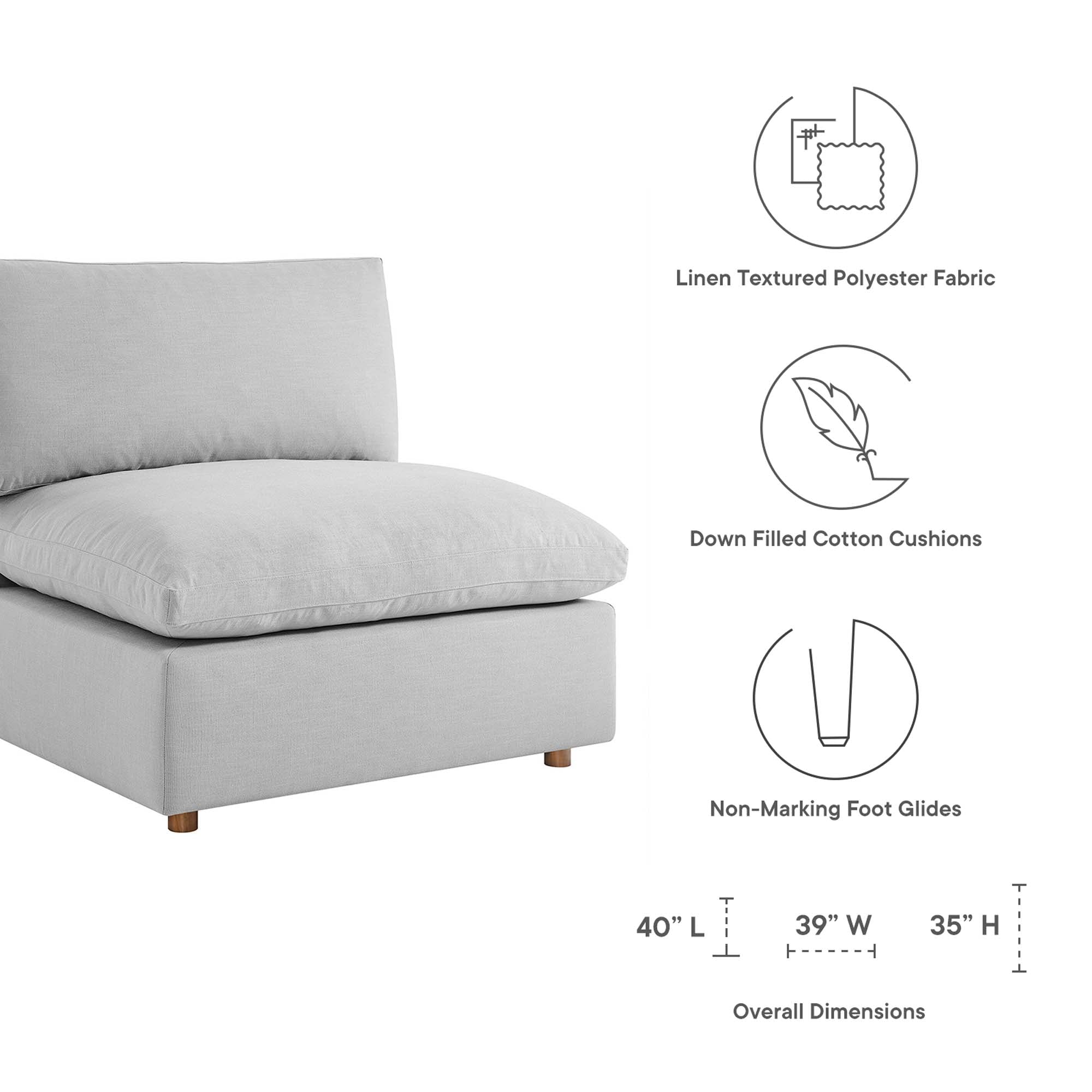 Commix Extra Large Sofa Sectional by Modway