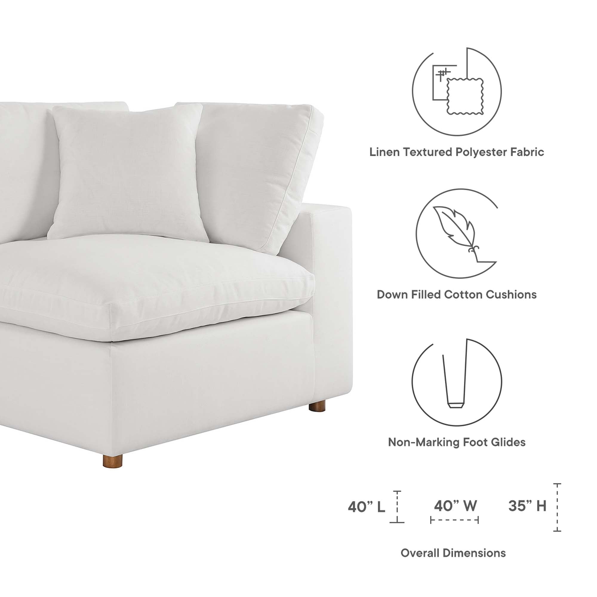 Commix Extra Large Sofa Sectional by Modway