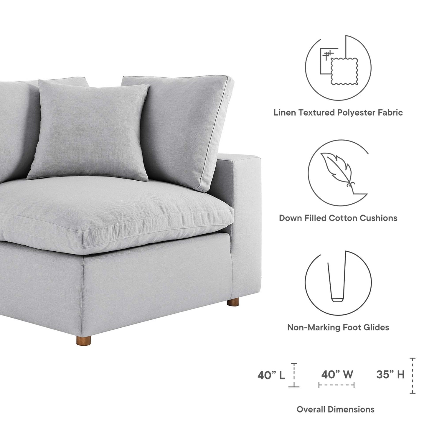 Commix Corner Sectional by Modway