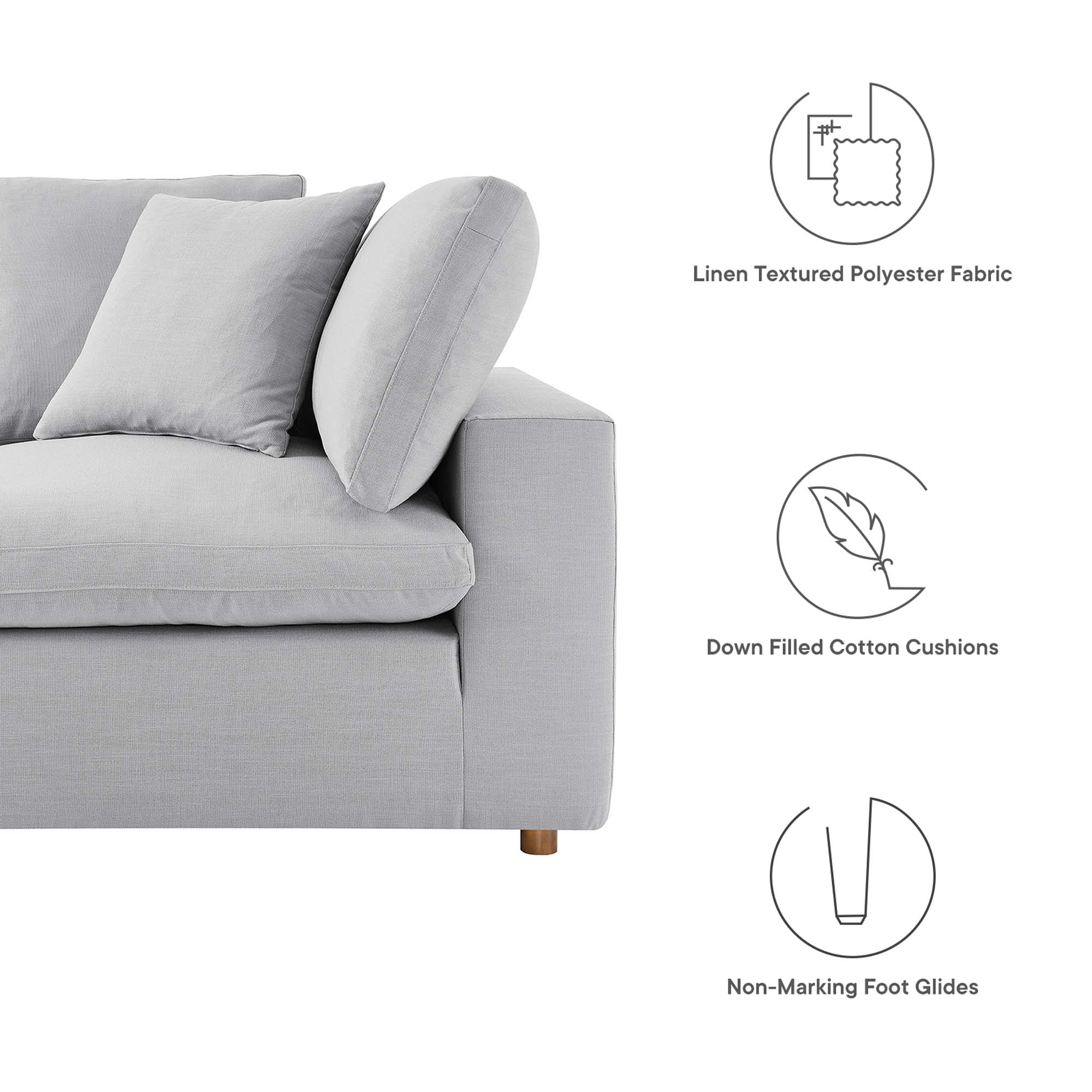 Commix Armless Corner Sectional by Modway