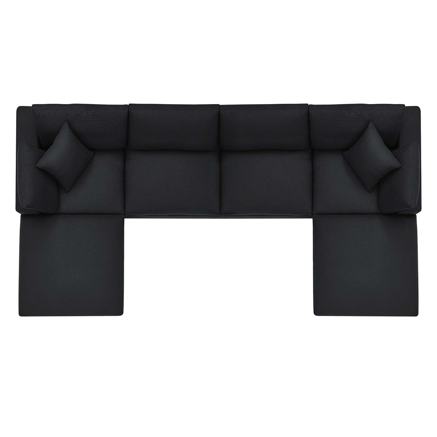 Commix 6-Piece Down Filled Overstuffed Performance Velvet Sectional Sofa by Modway