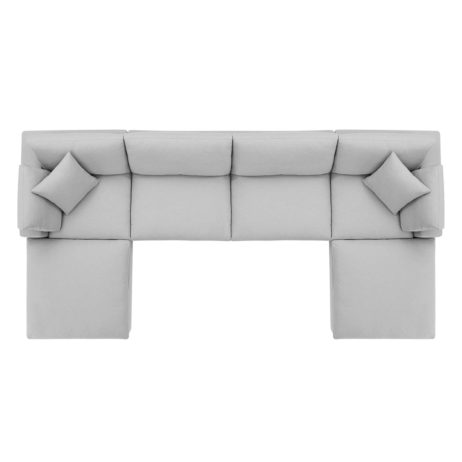 Commix 6-Piece Down Filled Overstuffed Performance Velvet Sectional Sofa by Modway