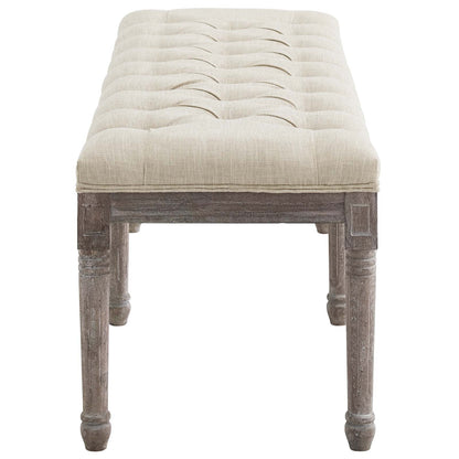 Province French Vintage Upholstered Fabric Bench By HouseBean