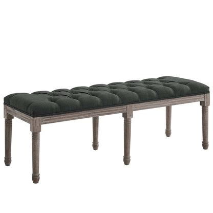 Province French Vintage Upholstered Fabric Bench By HouseBean