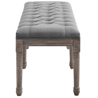 Province French Vintage Upholstered Fabric Bench By HouseBean