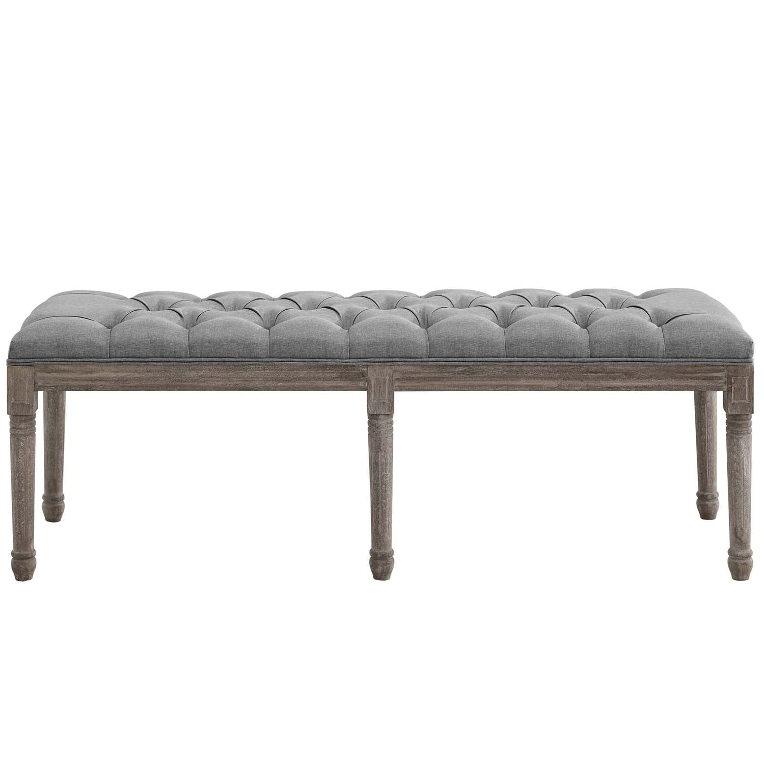 Province French Vintage Upholstered Fabric Bench By HouseBean