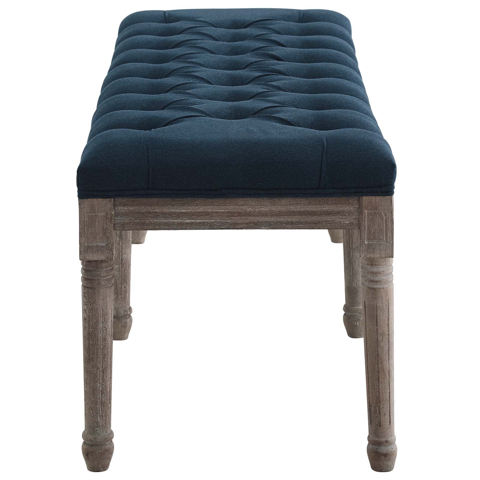 Province French Vintage Upholstered Fabric Bench By HouseBean