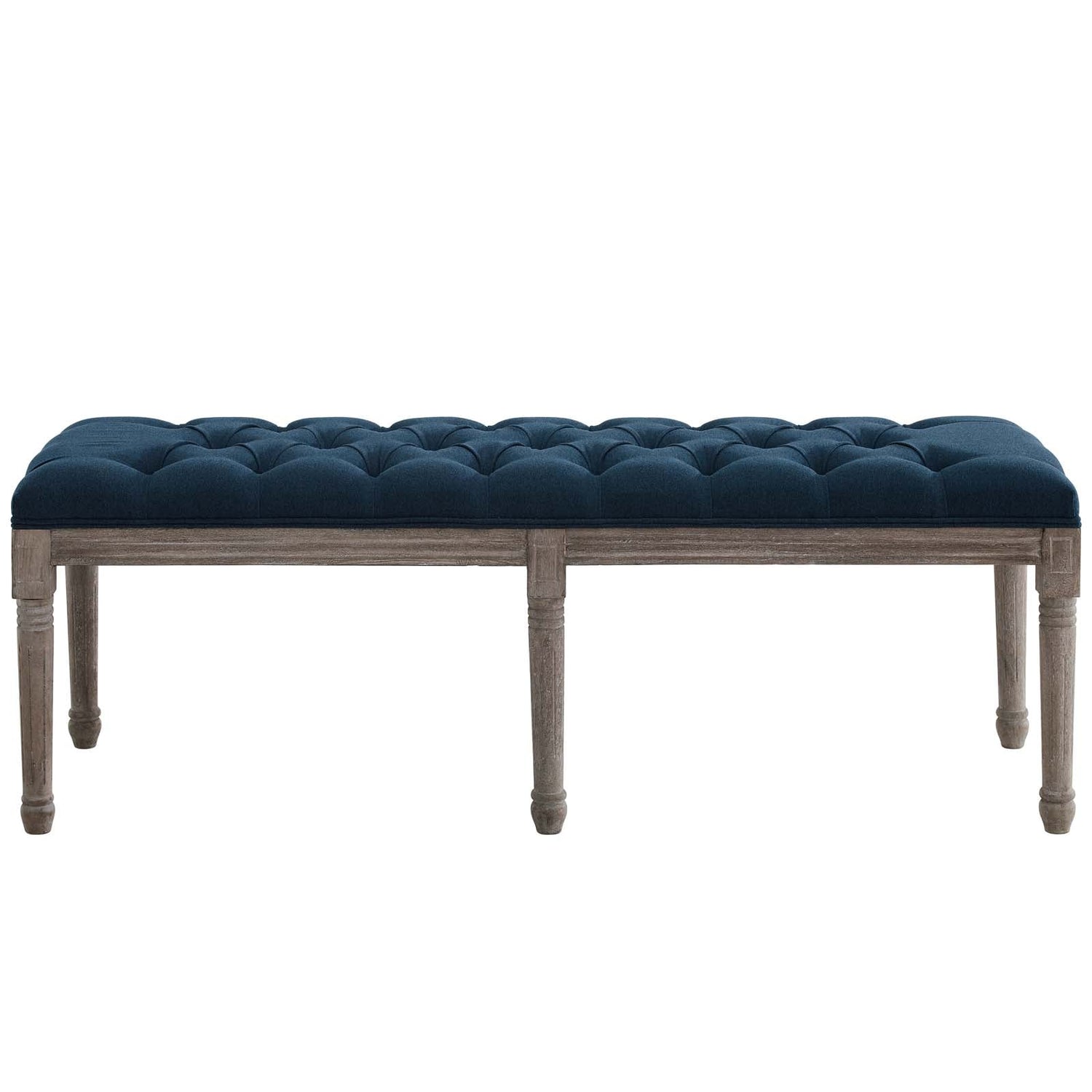 Province French Vintage Upholstered Fabric Bench By HouseBean