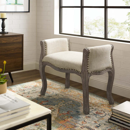 Avail Vintage French Upholstered Fabric Bench by Modway