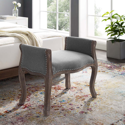 Avail Vintage French Upholstered Fabric Bench by Modway