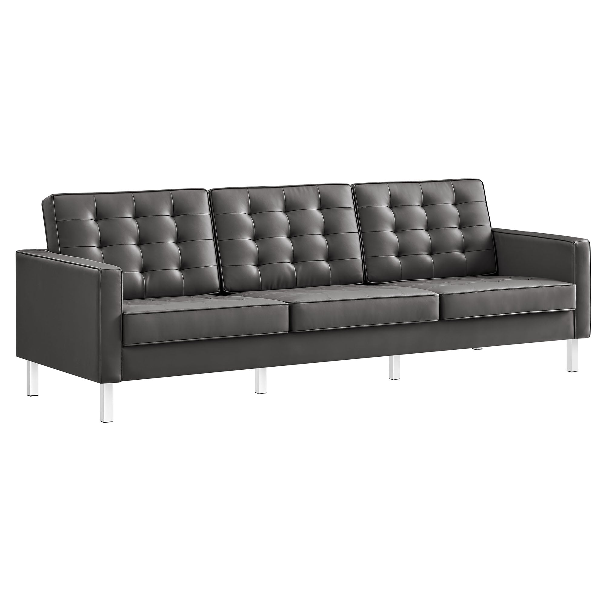 Loft 2-Piece Tufted Vegan Leather Furniture Set by Modway