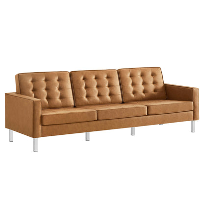 Loft 2-Piece Tufted Vegan Leather Furniture Set by Modway