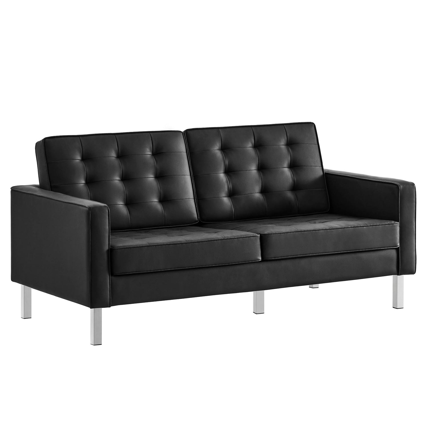 Loft 2-Piece Tufted Vegan Leather Furniture Set by Modway