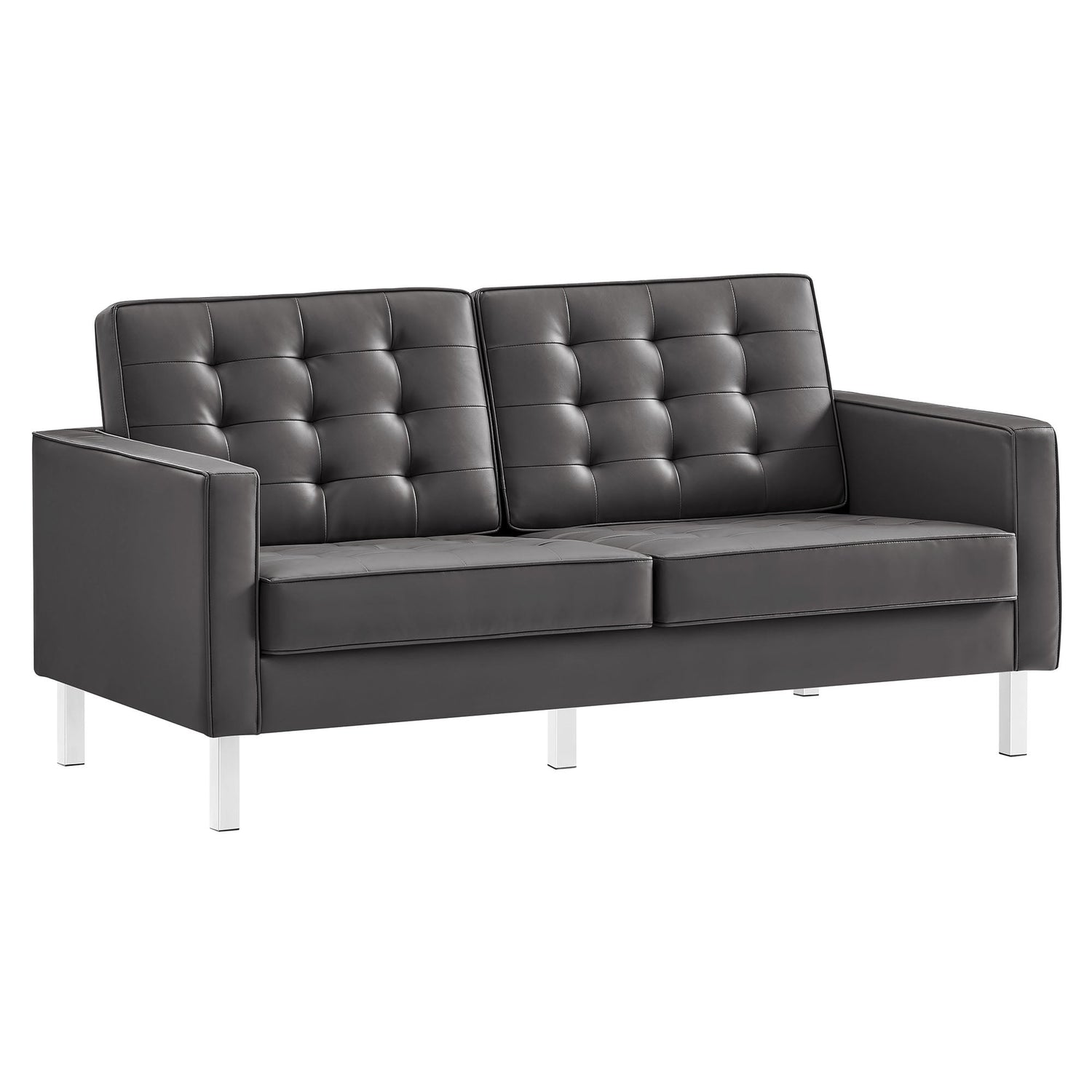 Loft 2-Piece Tufted Vegan Leather Furniture Set by Modway