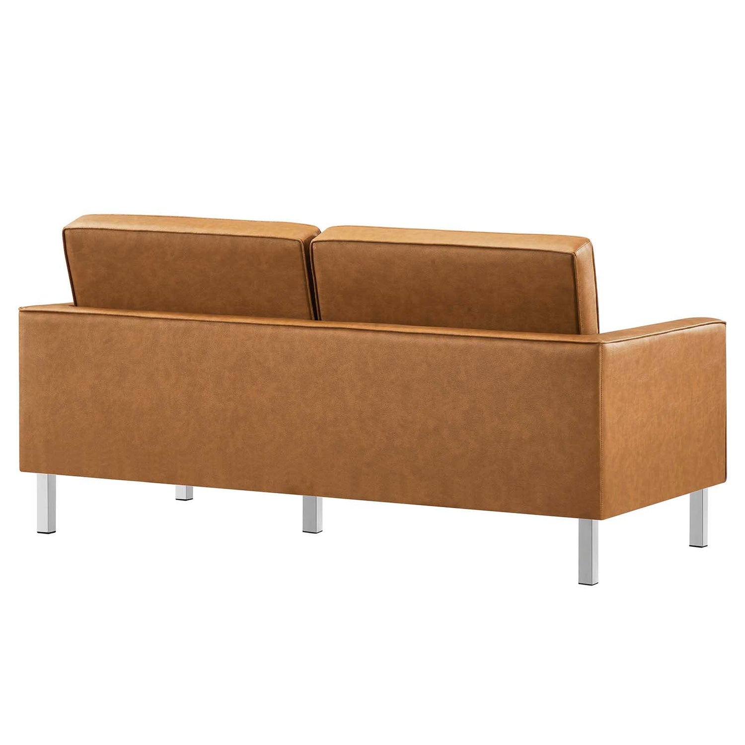 Loft Tufted Vegan Leather Loveseat By HouseBean