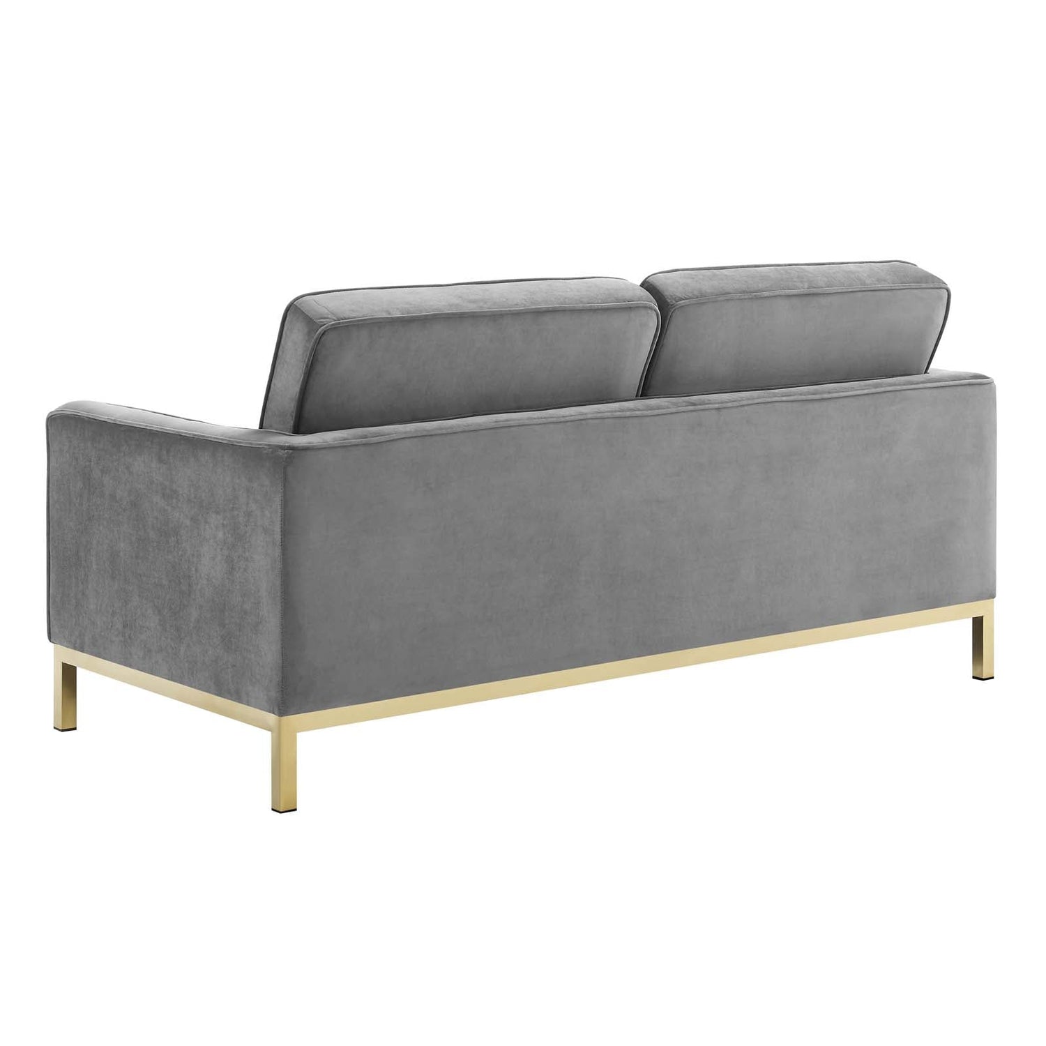 Loft Gold Stainless Steel Leg Performance Velvet Loveseat By HouseBean