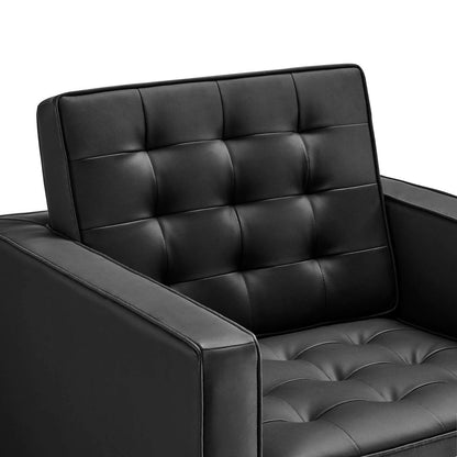 Loft Tufted Vegan Leather Armchair by Modway