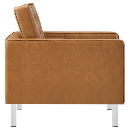 Loft Tufted Vegan Leather Armchair by Modway