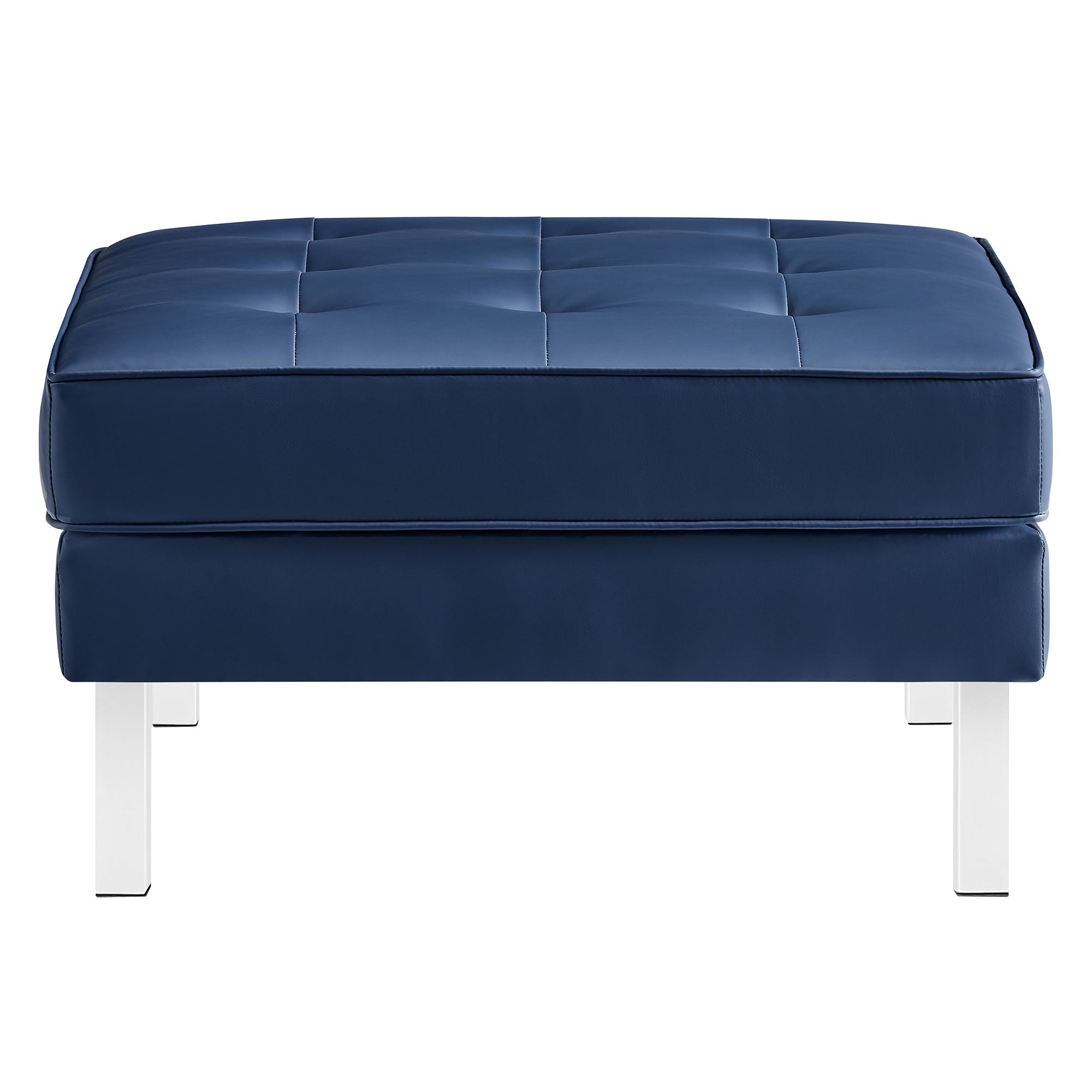 Loft Tufted Vegan Leather Ottoman by Modway