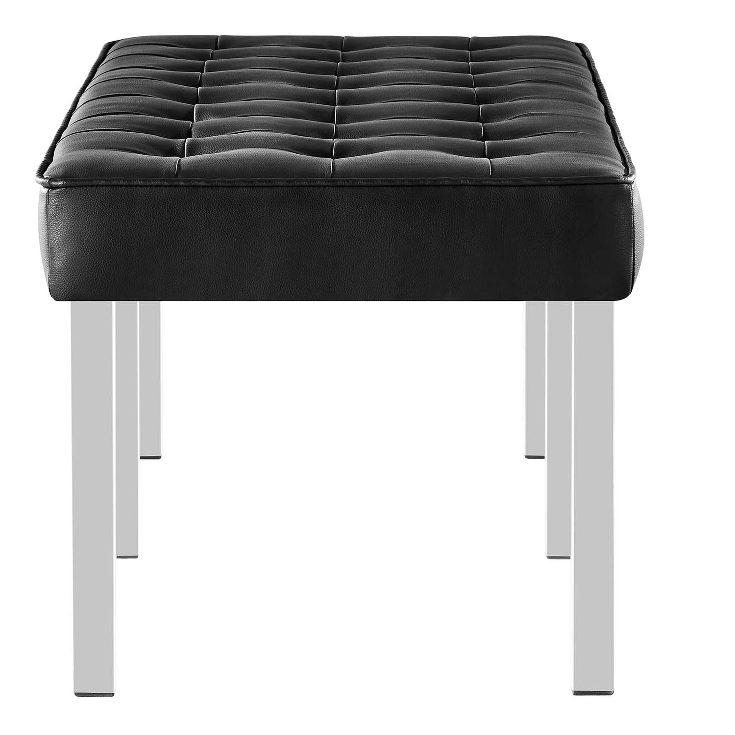 Loft Tufted Vegan Leather Bench By HouseBean