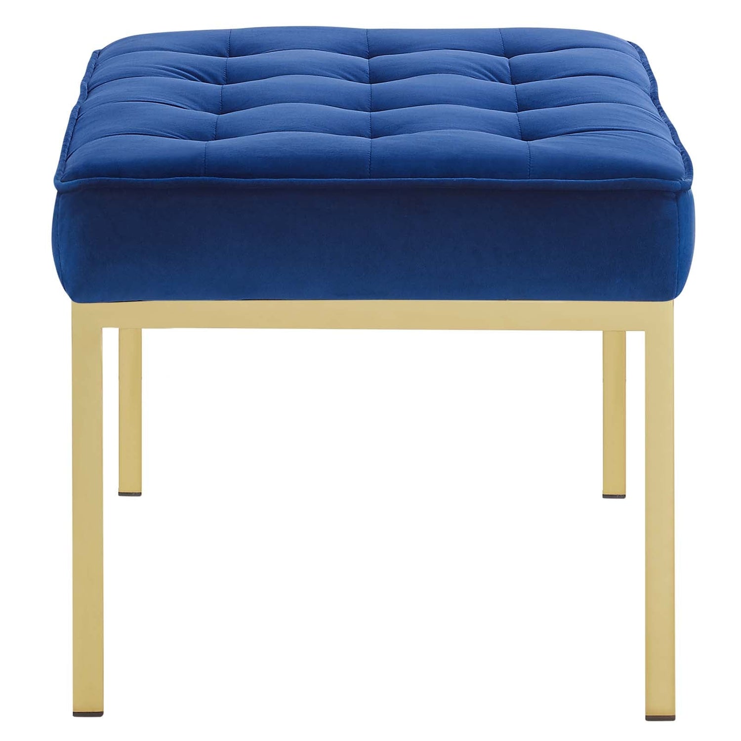 Loft Gold Stainless Steel Leg Medium Performance Velvet Bench by Modway
