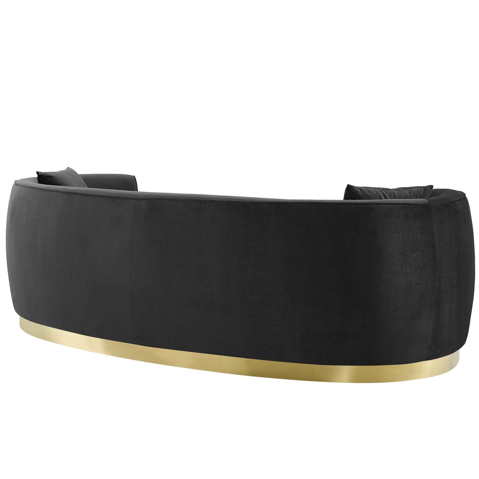 Resolute Curved Performance Velvet Sofa By HouseBean