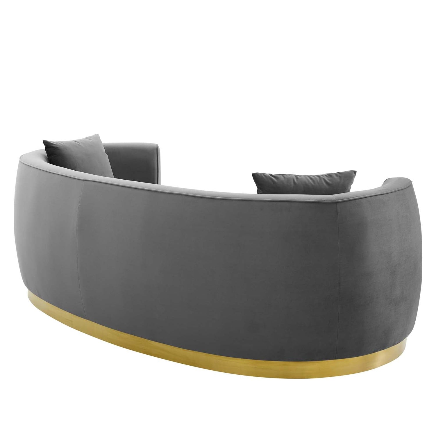 Resolute Curved Performance Velvet Sofa By HouseBean