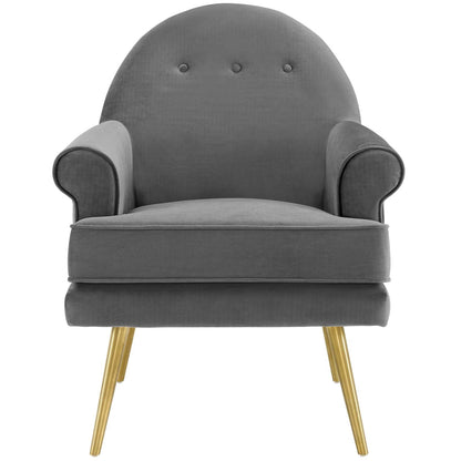 Revive Tufted Button Accent Performance Velvet Armchair By HouseBean