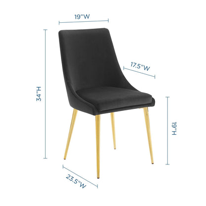 Viscount Modern Accent Performance Velvet Dining Chair By HouseBean