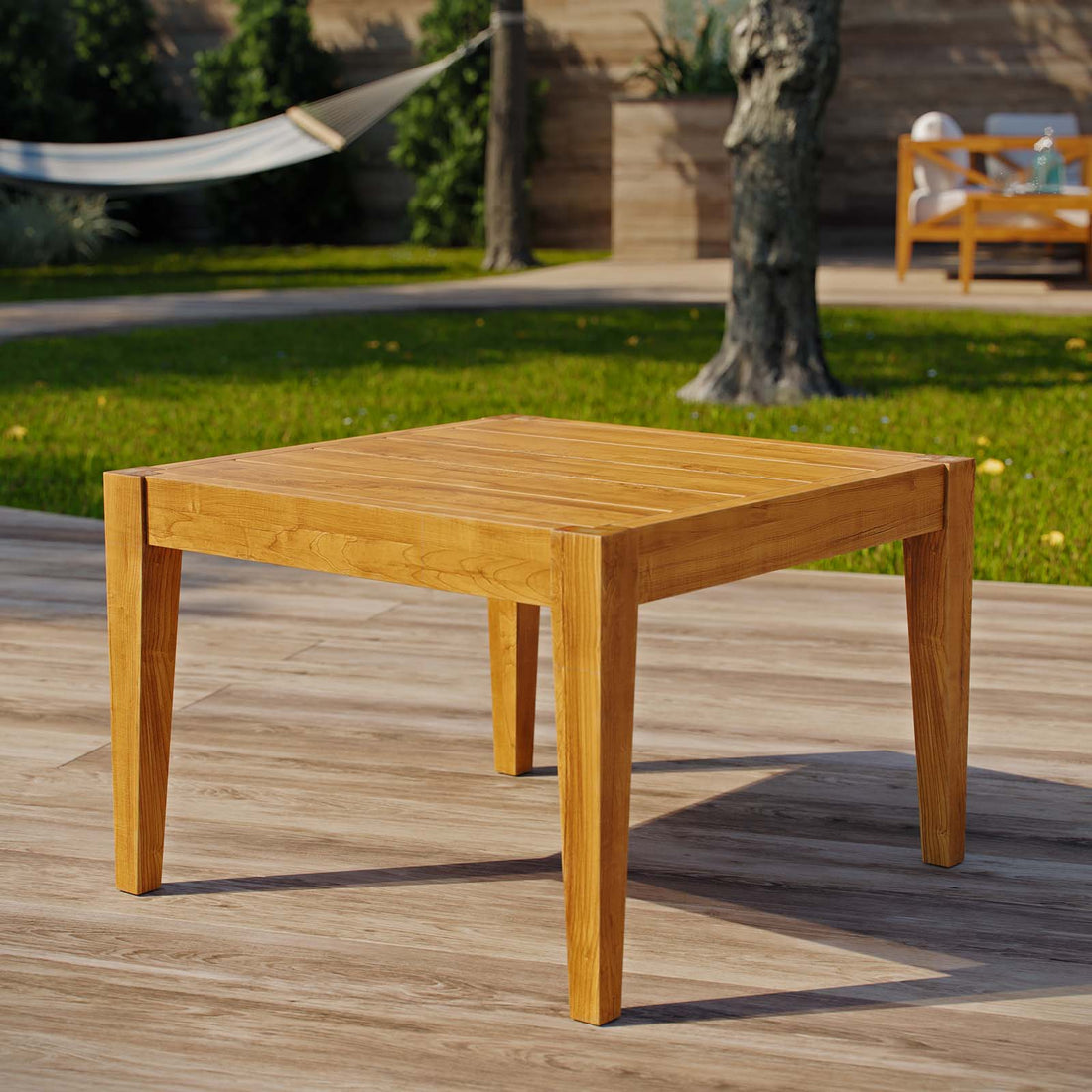 Northlake Outdoor Patio Premium Grade A Teak Wood Side Table By HouseBean