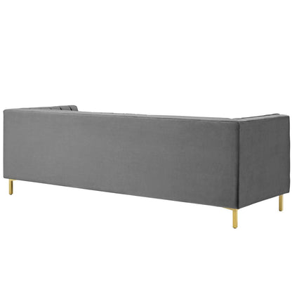 Ingenuity Channel Tufted Performance Velvet Sofa By HouseBean