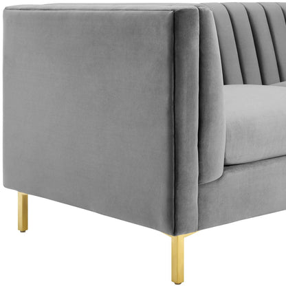 Ingenuity Channel Tufted Performance Velvet Sofa By HouseBean