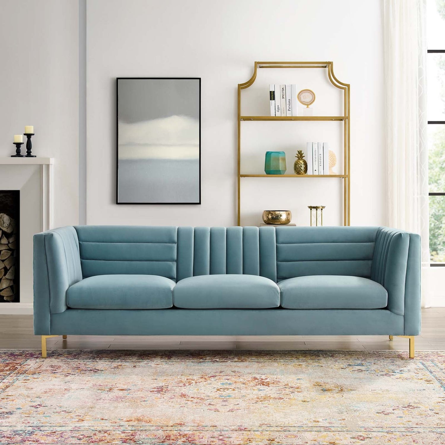 Ingenuity Channel Tufted Performance Velvet Sofa By HouseBean