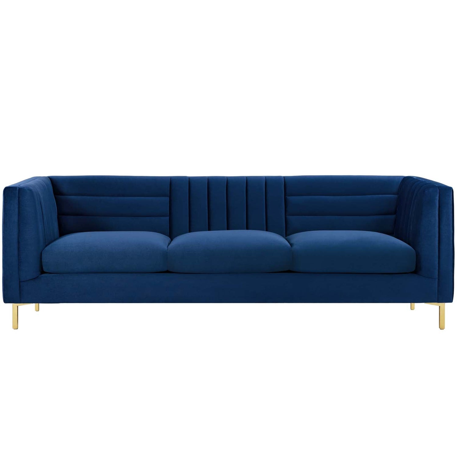 Ingenuity Channel Tufted Performance Velvet Sofa By HouseBean