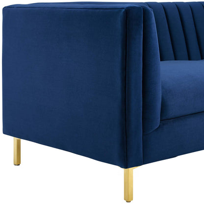 Ingenuity Channel Tufted Performance Velvet Sofa By HouseBean