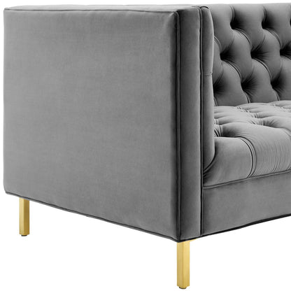 Delight Tufted Button Performance Velvet Sofa By HouseBean