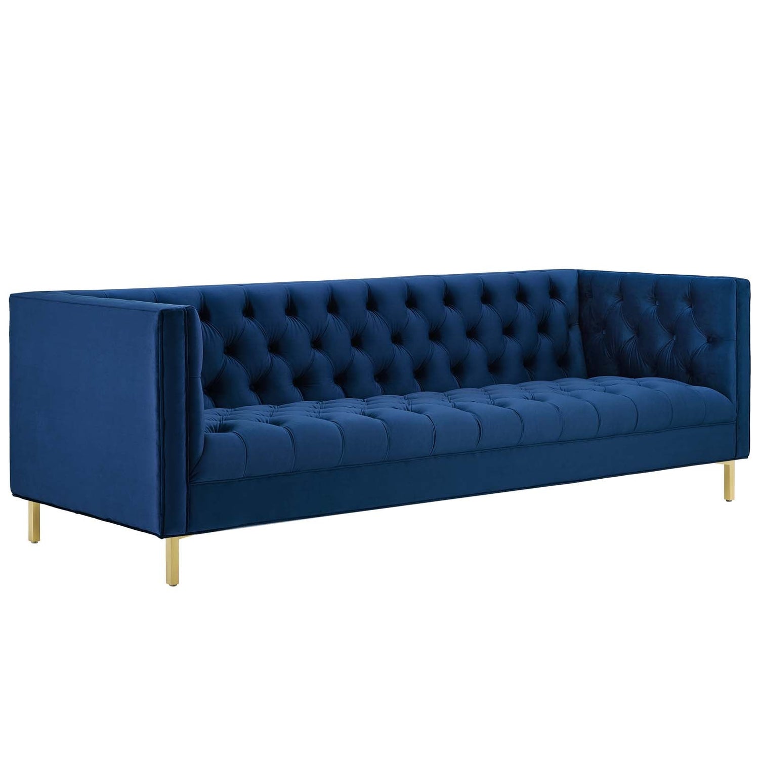 Delight Tufted Button Performance Velvet Sofa By HouseBean