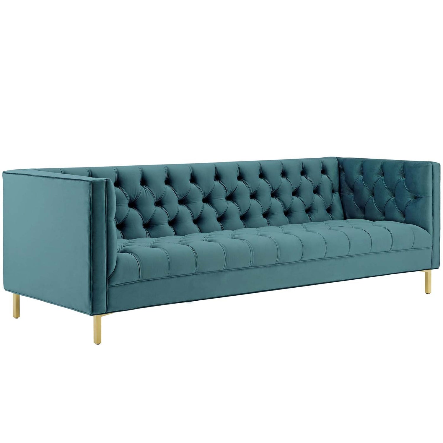 Delight Tufted Button Performance Velvet Sofa By HouseBean