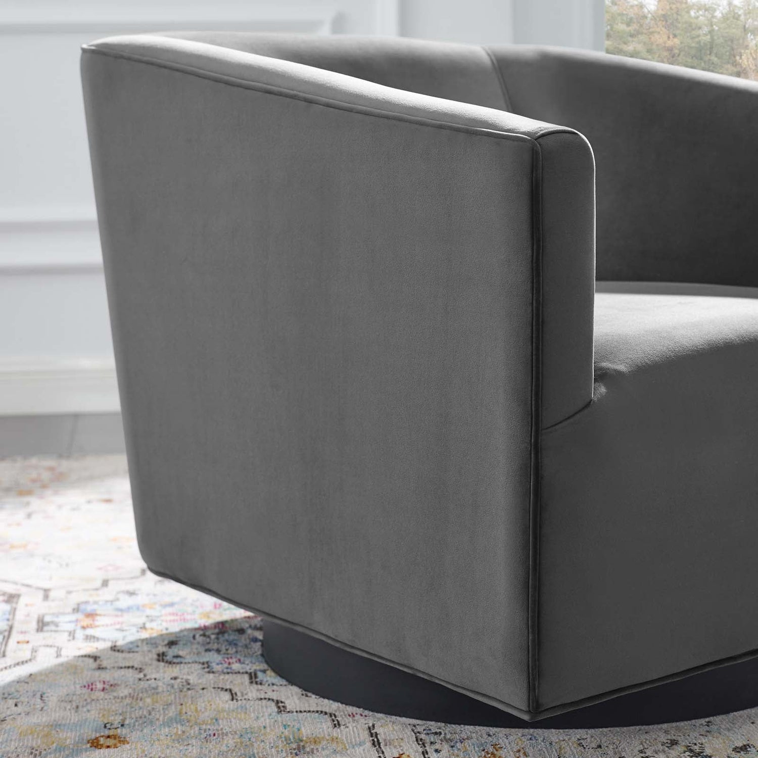 Twist Accent Lounge Performance Velvet Swivel Chair by Modway