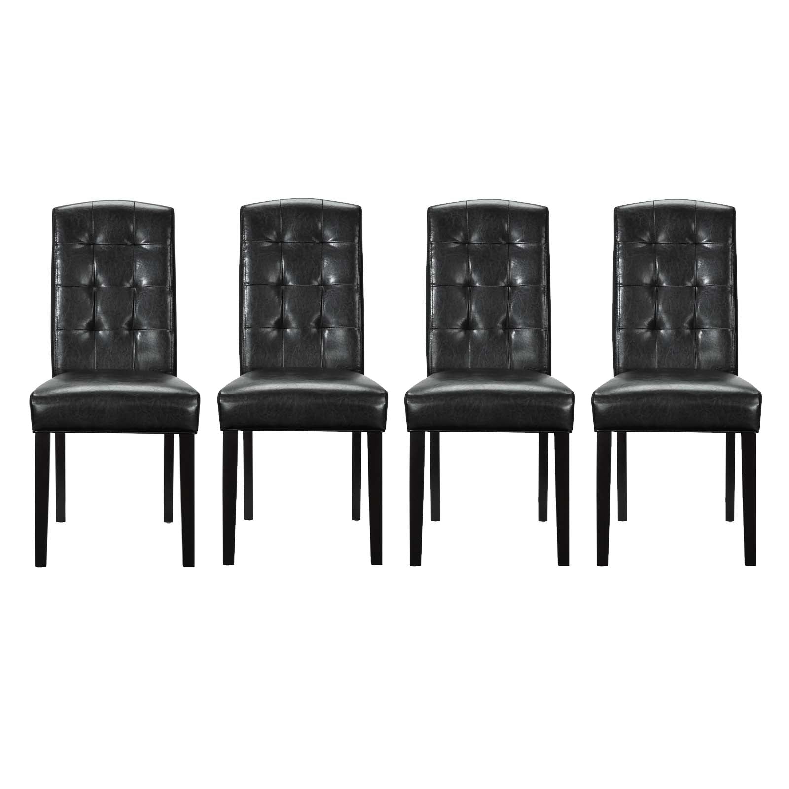 Perdure Dining Chairs Vinyl Set of 4 By HouseBean