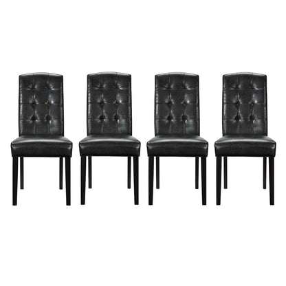 Perdure Dining Chairs Vinyl Set of 4 By HouseBean