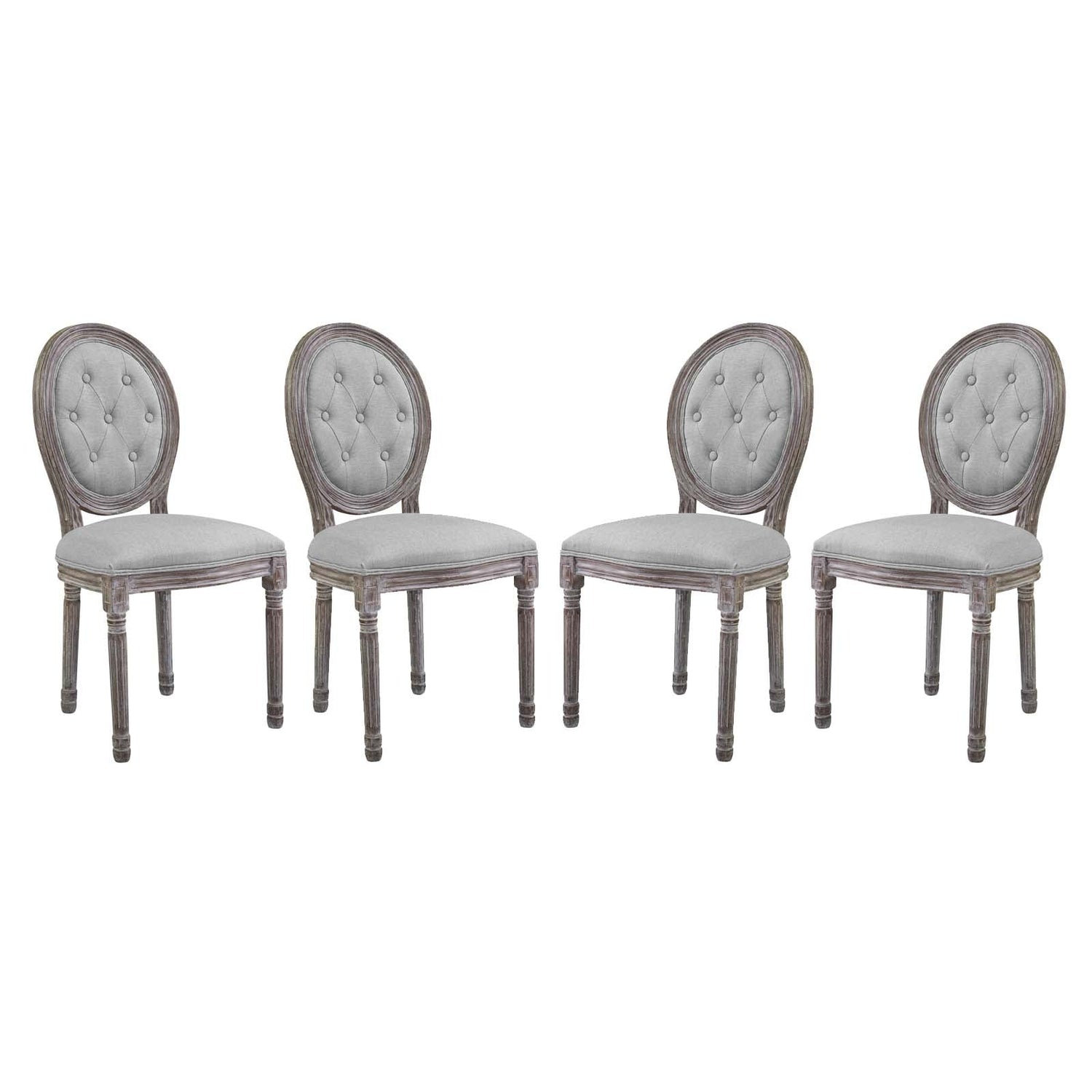 Arise Dining Side Chair Upholstered Fabric Set of 4 By HouseBean