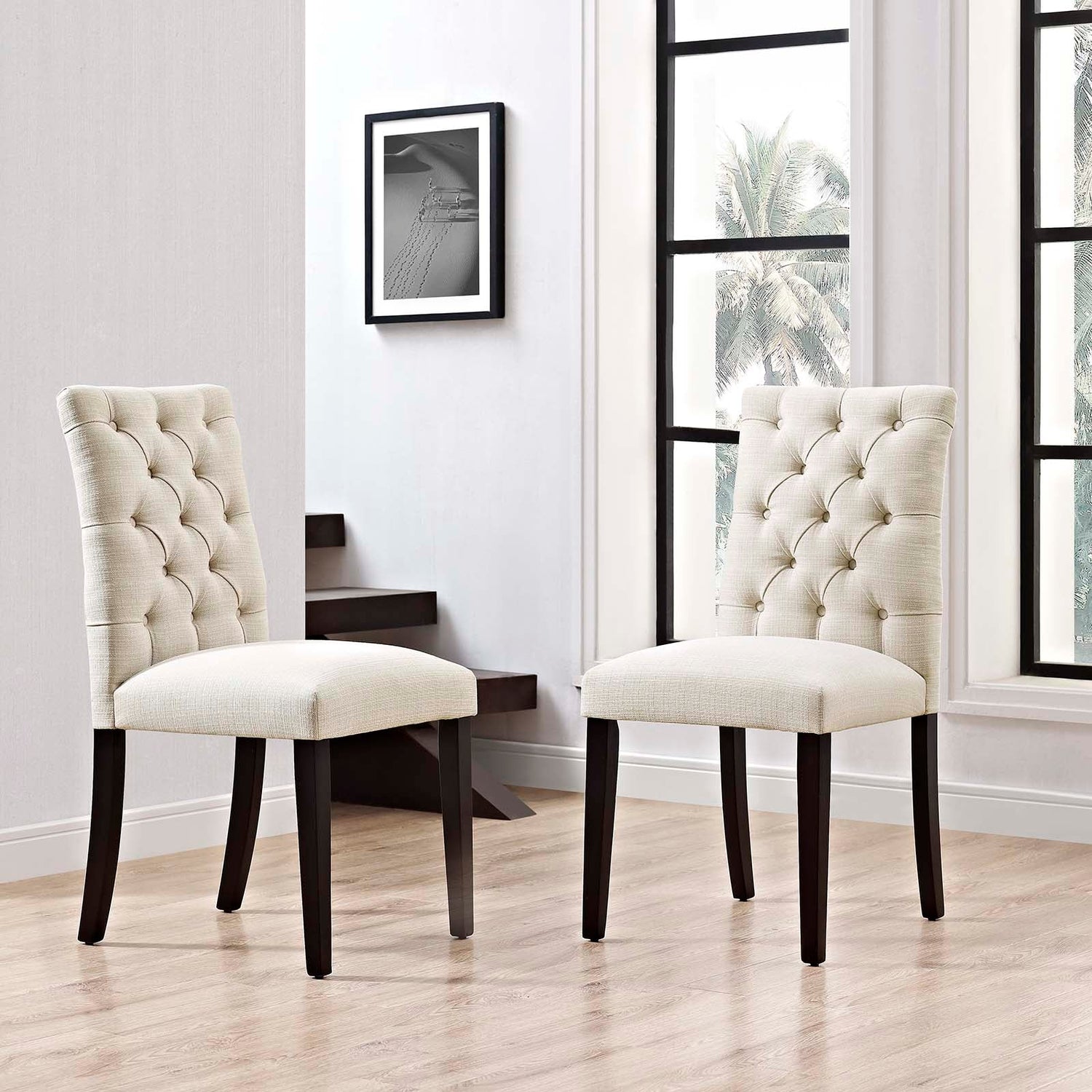 Duchess Fabric Dining Chair Set of 2 by Modway