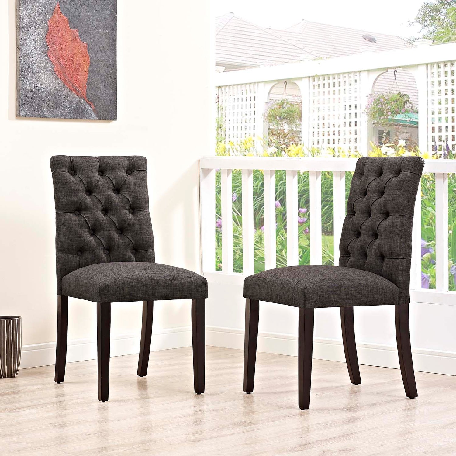 Duchess Fabric Dining Chair Set of 2 by Modway