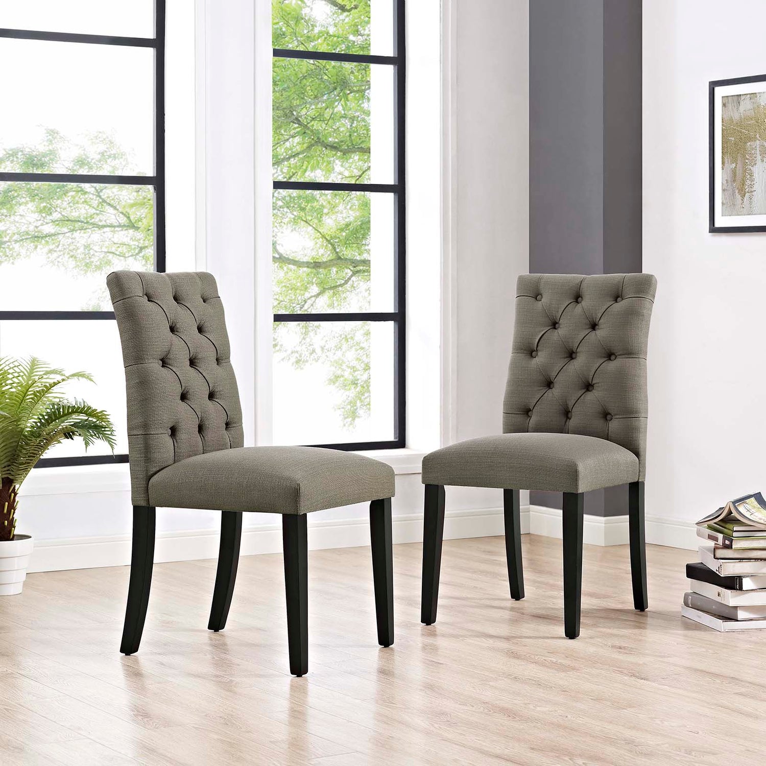 Duchess Fabric Dining Chair Set of 2 by Modway