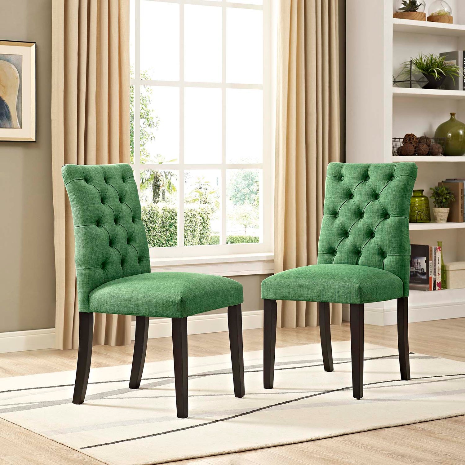 Duchess Fabric Dining Chair Set of 2 by Modway