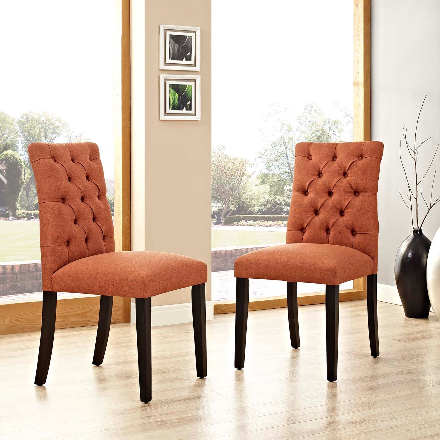 Duchess Fabric Dining Chair Set of 2 by Modway