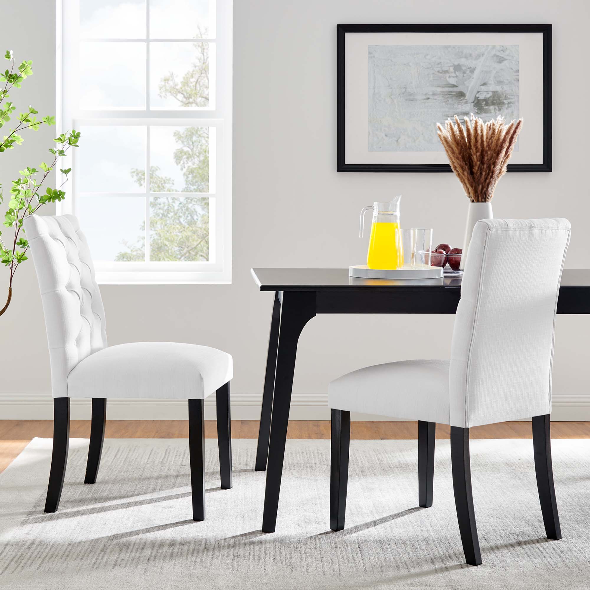Duchess Fabric Dining Chair Set of 2 by Modway