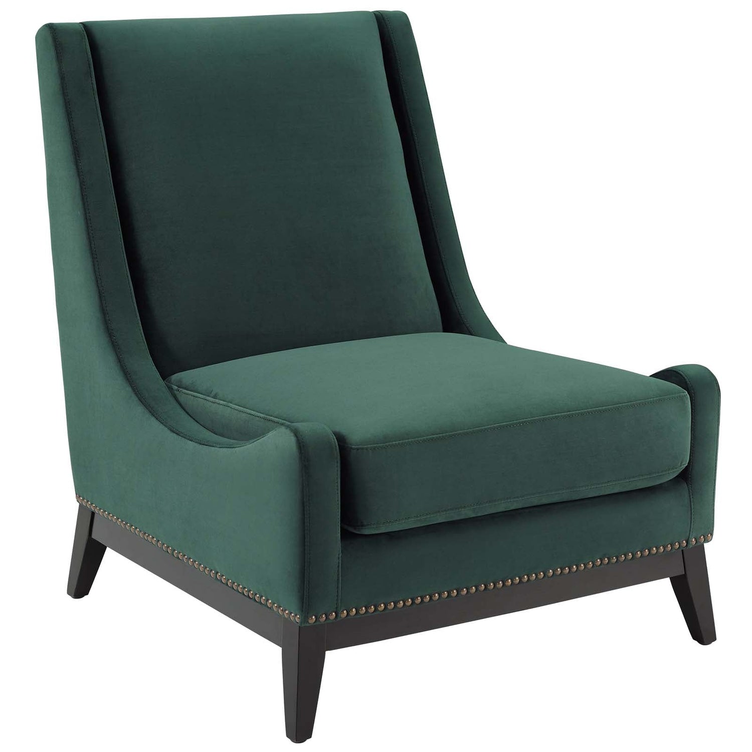 Confident Accent Upholstered Performance Velvet Lounge Chair By HouseBean